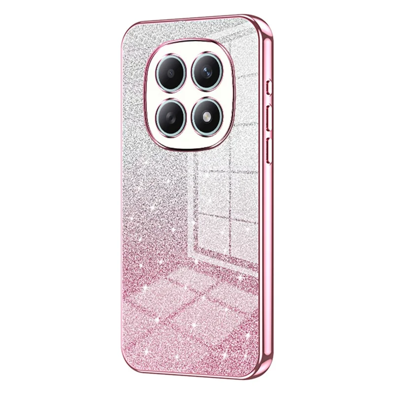 For Xiaomi Redmi Note 15 5G (Global) Case Electroplating Gradient Glitter TPU Phone Cover - Pink