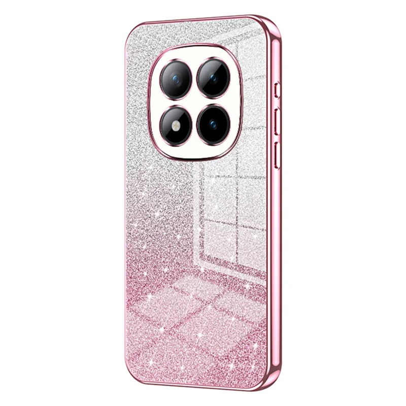 For Xiaomi Poco M8 Pro 5G / Redmi Note 15 Pro+ 5G (Global) Case Electroplating Gradient Glitter TPU Phone Cover - Pink