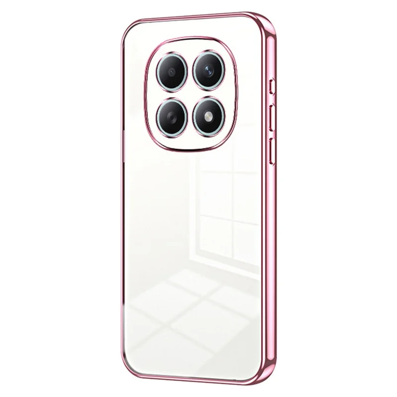 For Xiaomi Redmi Note 15 5G (Global) Case Electroplating Frame Soft TPU Phone Cover - Pink