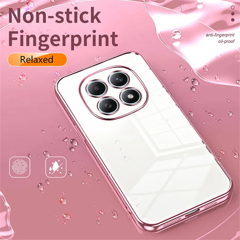 For Xiaomi Redmi Note 15 5G (Global) Case Electroplating Frame Soft TPU Phone Cover - Pink