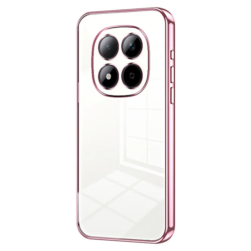 For Xiaomi Redmi Note 15 Pro 5G (Global) Case Electroplating Frame Soft TPU Phone Cover - Pink