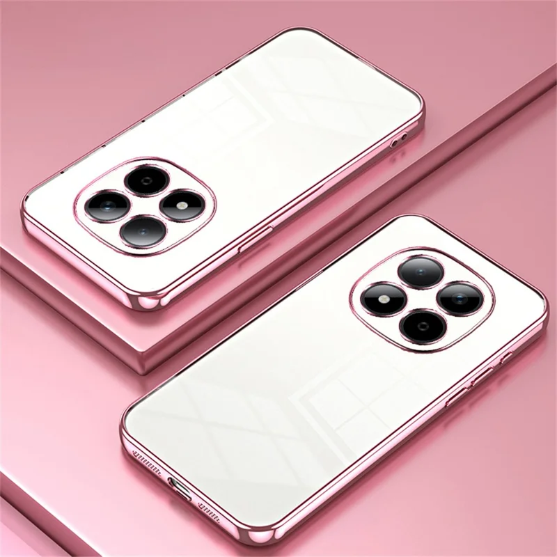For Xiaomi Redmi Note 15 Pro 5G (Global) Case Electroplating Frame Soft TPU Phone Cover - Pink