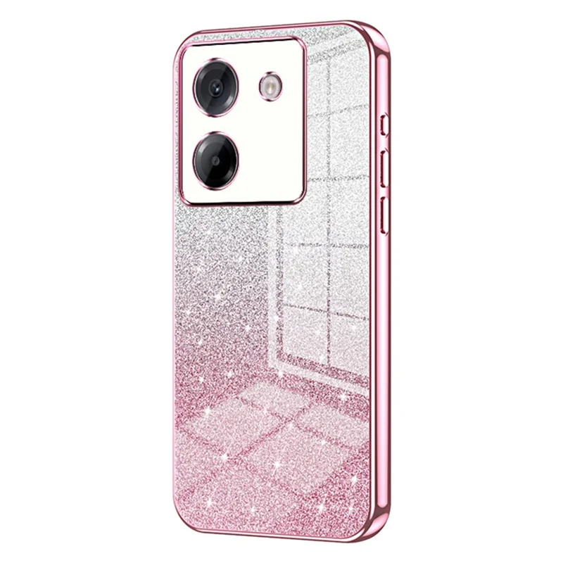 For Xiaomi Poco M7 Pro 5G Case Electroplating Gradient Glitter TPU Phone Cover - Pink