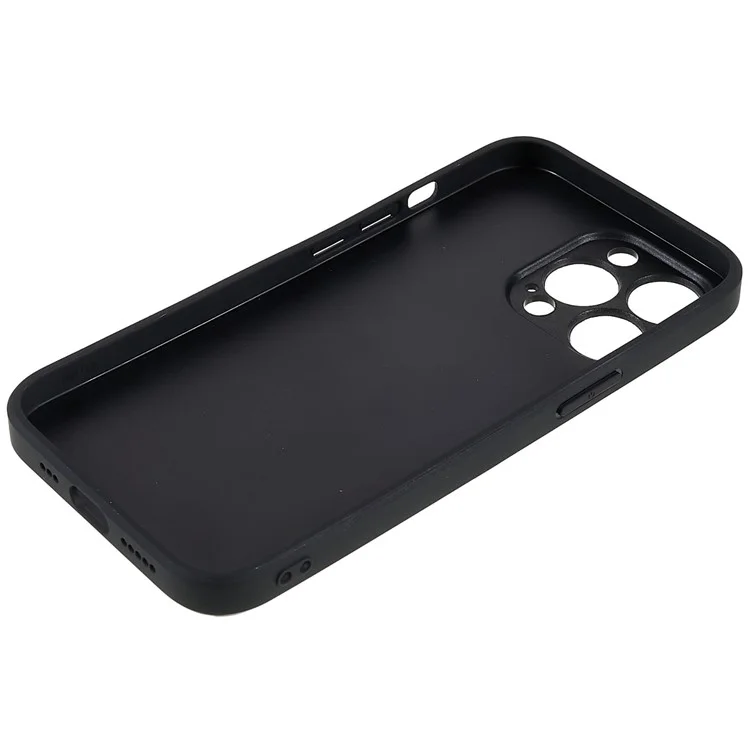 For iPhone 13 Pro Max 6.7 inch Anti-scratch PU Leather+TPU+PC Protective Cover Card Slot Design Cell Phone Case with Precise Cutout - Midnight Green