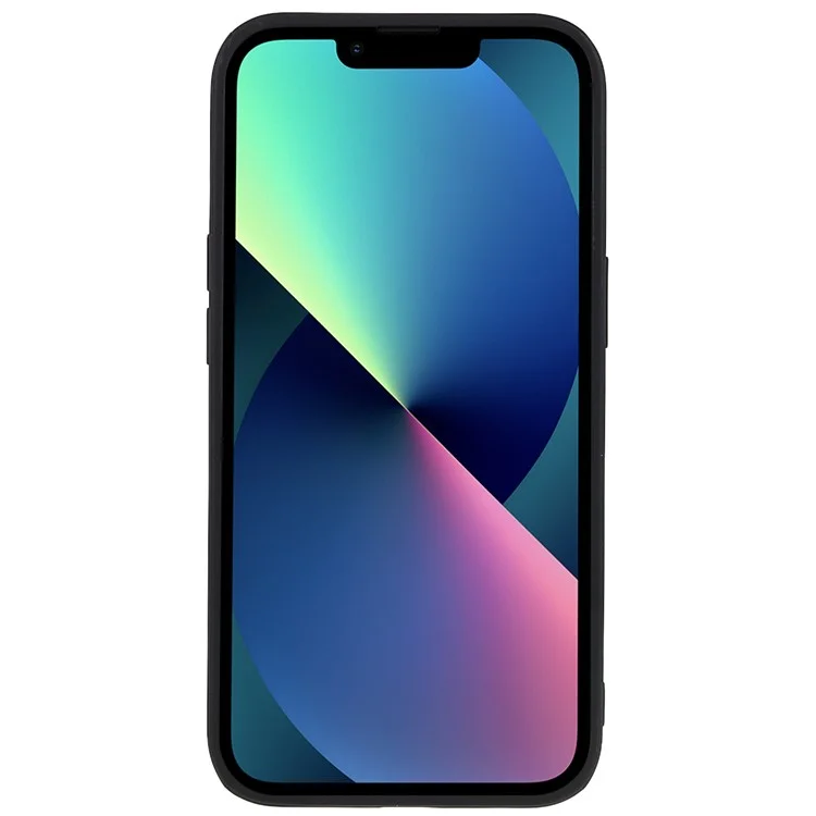 Per Iphone 13 Mini Mini da 5,4 Pollici di Scheda Antidust Slot Telefono PU Peth+tpu+pc Copertina di Protezione Del Design Per Ritagli Preciso - Marrone