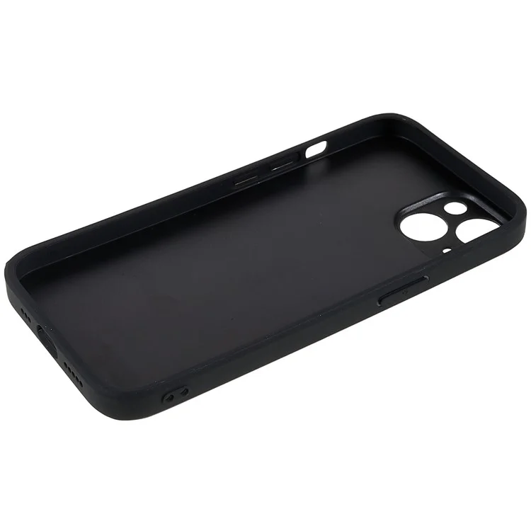 Per Iphone 13 Mini Mini da 5,4 Pollici di Scheda Antidust Slot Telefono PU Peth+tpu+pc Copertina di Protezione Del Design Per Ritagli Preciso - Marrone