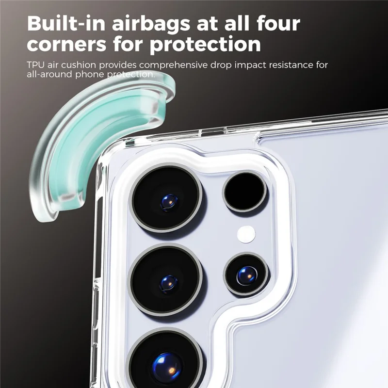 ABEEL Q-LUCK For Samsung Galaxy S25 Ultra Magnetic Case Rotating Kickstand Shockproof TPU + PC Phone Back Cover - Silver