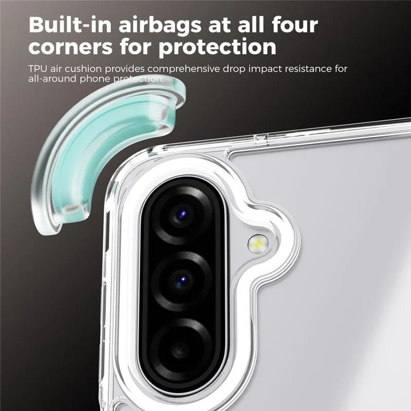 ABEEL Q-LUCK For Samsung Galaxy A17 5G  /  4G Magnetic Case Rotating Kickstand Shockproof TPU + PC Phone Back Cover - Silver