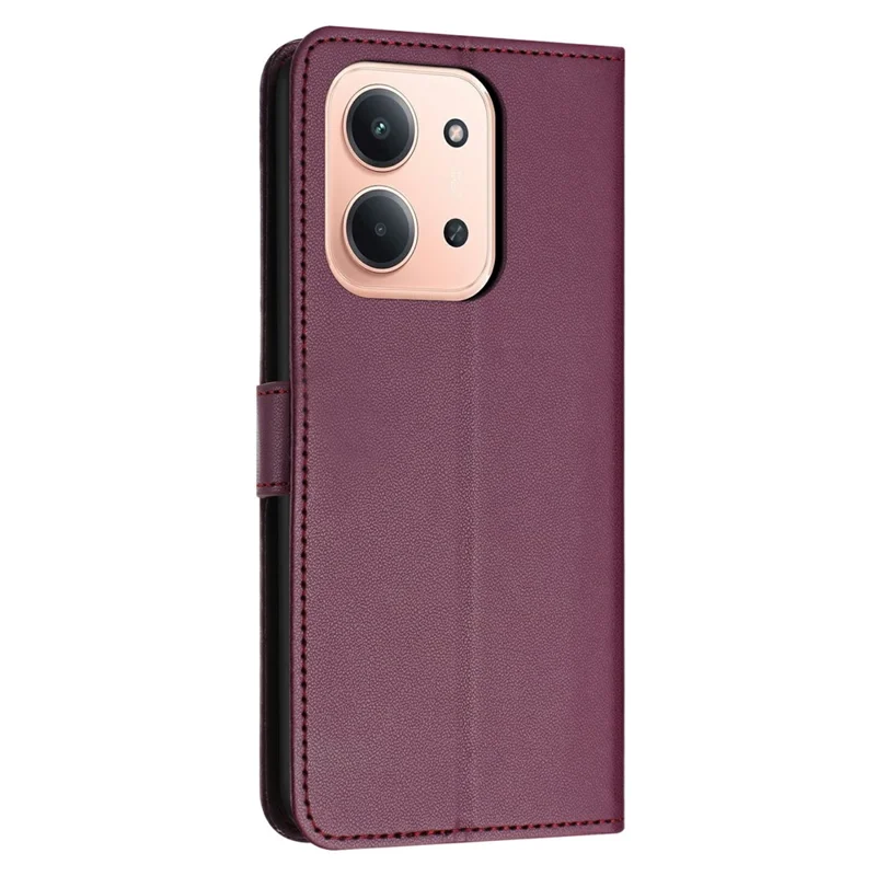 Leather Case for Xiaomi Redmi 15C 4G (EU) (173mm) / 15C 5G (EU) (173mm) / Poco C85 4G (173mm) Stand Wallet Phone Cover with Strap - Purple