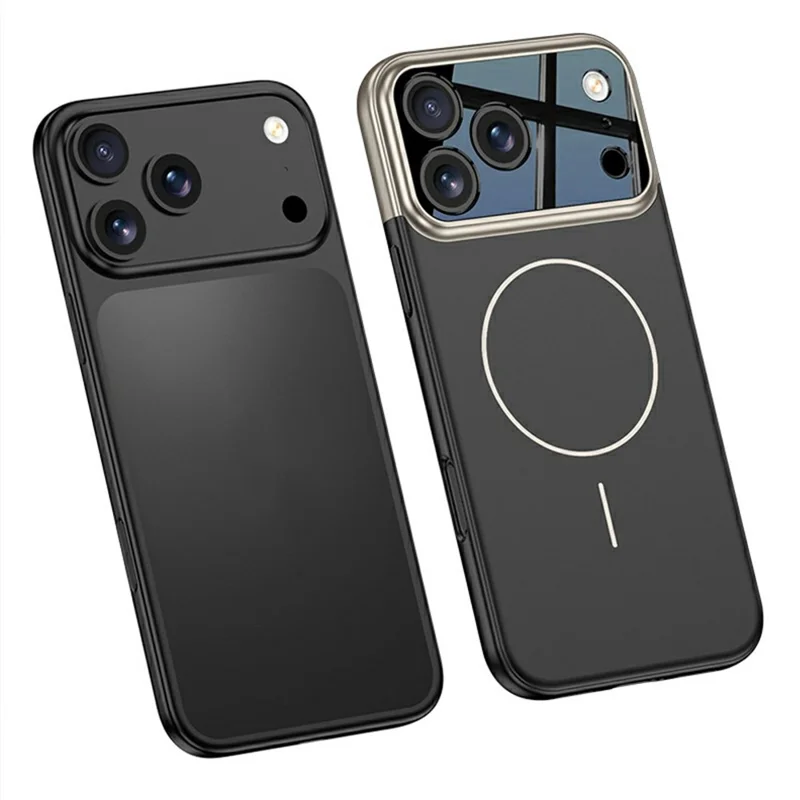 GKK For iPhone 17 Pro Case Detachable Camera Frame Contrast Color PC Phone Cover Compatible with MagSafe - Grey / Black