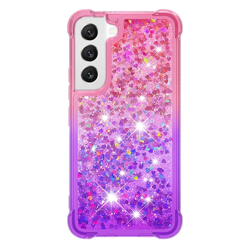 Coque TPU pour Samsung Galaxy S23+ - Couverture arrière liquide dégradée type sable mouvant - Rose / Violet