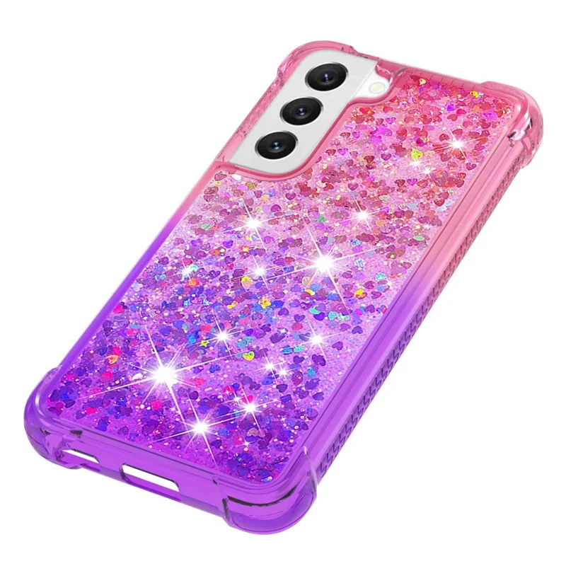 Coque TPU pour Samsung Galaxy S23+ - Couverture arrière liquide dégradée type sable mouvant - Rose / Violet