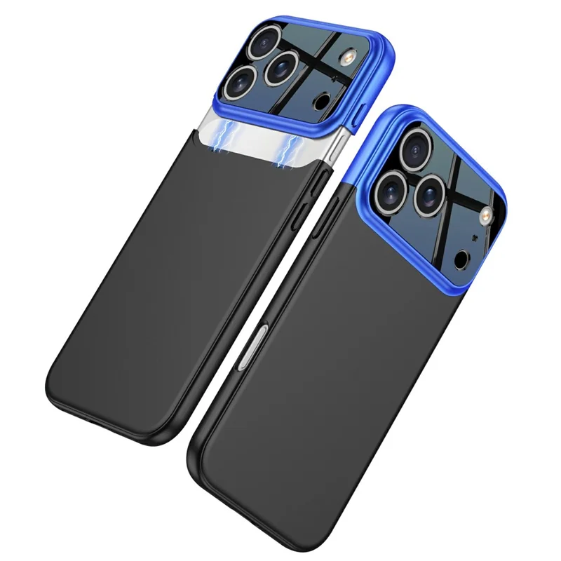 GKK For iPhone 17 Pro Max Case Detachable Camera Frame Contrast Color PC Phone Cover - Blue / Black