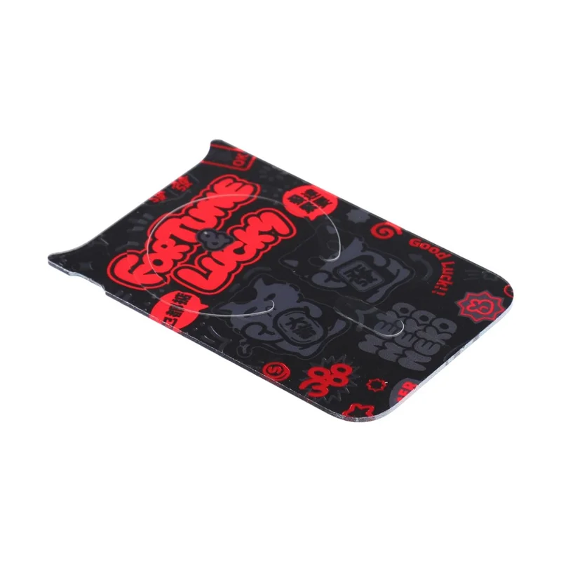 Placas traseras magnéticas para iPhone 17 Pro Max con patrón impreso, cambio rápido de placa trasera - Gato de la suerte rojo