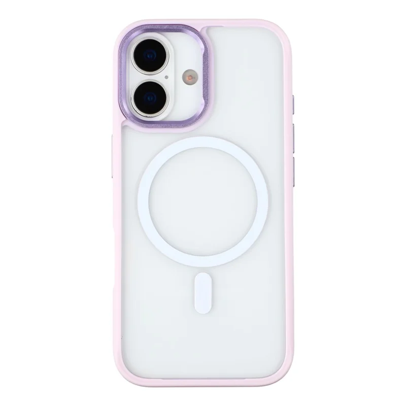 For iPhone 17 Clear Phone Case Compatible with MagSafe PC TPU Back Cover (Phone Case Only) - Purple