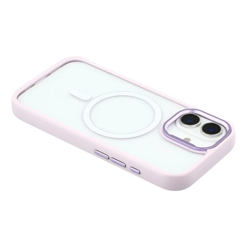 For iPhone 17 Clear Phone Case Compatible with MagSafe PC TPU Back Cover (Phone Case Only) - Purple