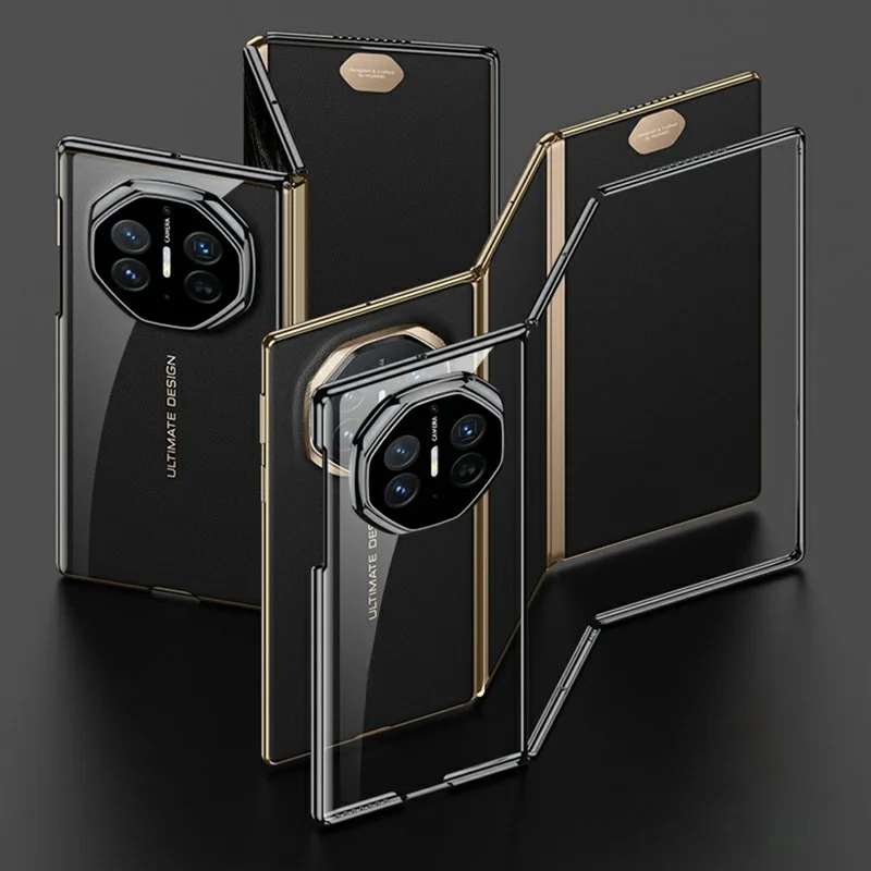 GKK til Huawei Mate XT Ultimate / Mate XTs Ultimate Case Elektropladeret Transparent Telefondæksel - Sort