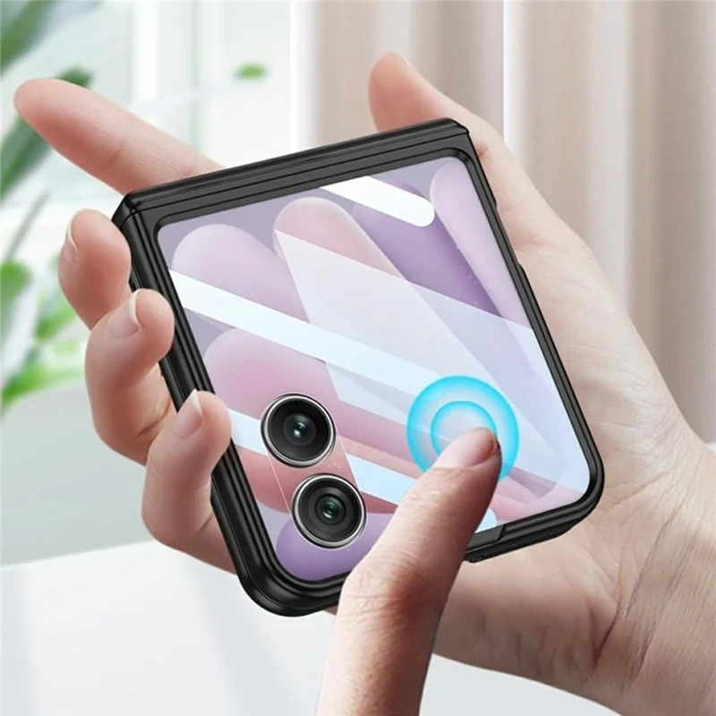 GKK For Honor Magic V Flip 2 Magnetic Case Magnetic Hinge PC Phone Cover with Rear Screen Film - Silver