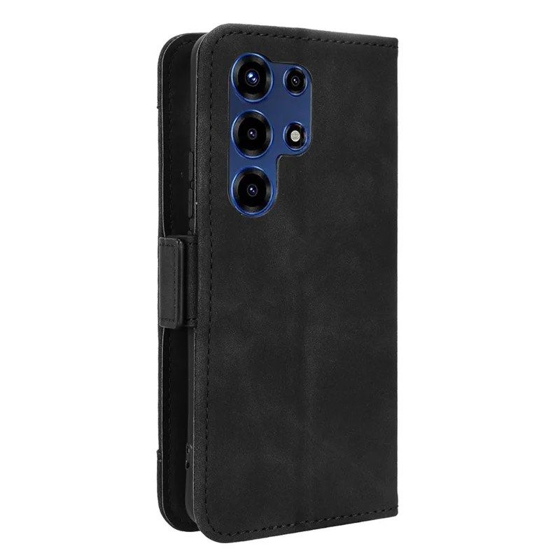 For itel Super 26 Ultra Leather Case Phone Wallet Cover with Multiple Card Slots - Black