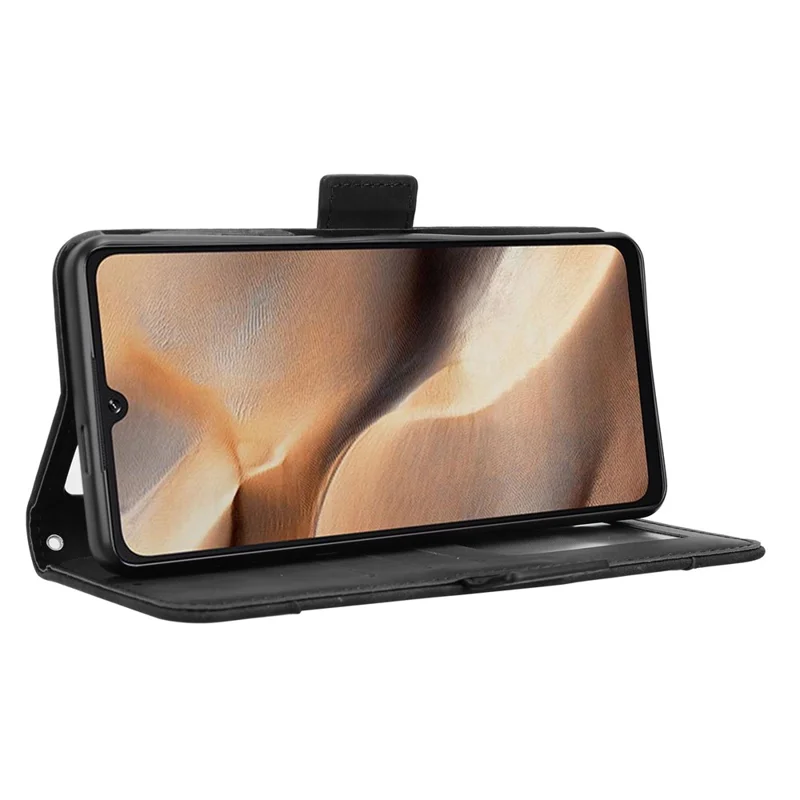 Voor Cubot X100 Leren Hoesje Telefoonportemonnee met Meerdere Kaarthouders - Zwart