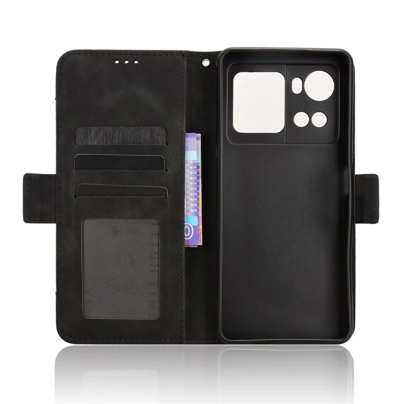 Voor Cubot X100 Leren Hoesje Telefoonportemonnee met Meerdere Kaarthouders - Zwart