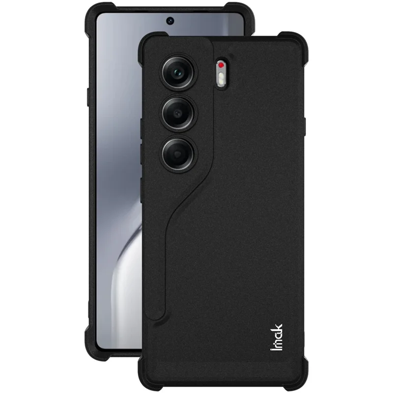 IMAK لجهاز TECNO Camon 40 4G غطاء واقي من مادة TPU مقاوم للصدمات مع وسادة هوائية - أسود غير لامع