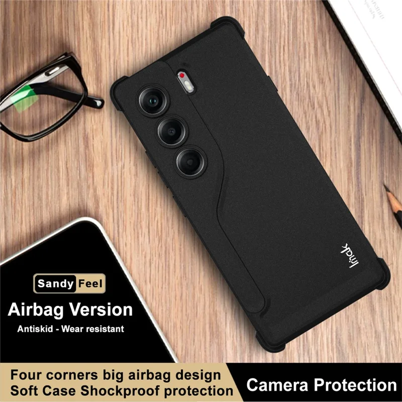IMAK For TECNO Camon 40 Pro 4G Case TPU Phone Cover Airbag Shockproof Protection - Matte Black