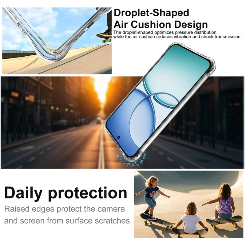 IMAK For Xiaomi 15T Case TPU Phone Cover Airbag Shockproof Protection - Transparent