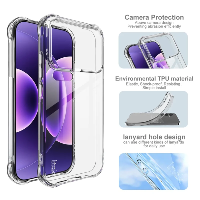 IMAK For Xiaomi 17 Pro Case TPU Phone Cover Airbag Shockproof Protection - Transparent