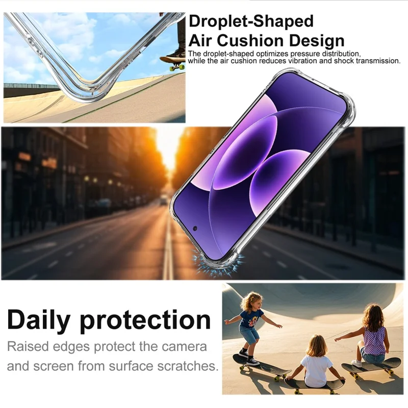 IMAK For Xiaomi 17 Pro Max Case TPU Phone Cover Airbag Shockproof Protection - Transparent