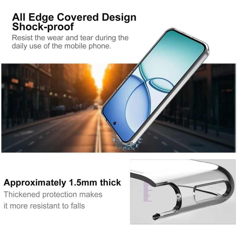 IMAK UX-10-serie till Xiaomi 15T genomskinlig mobilskal mjuk TPU bakplatta