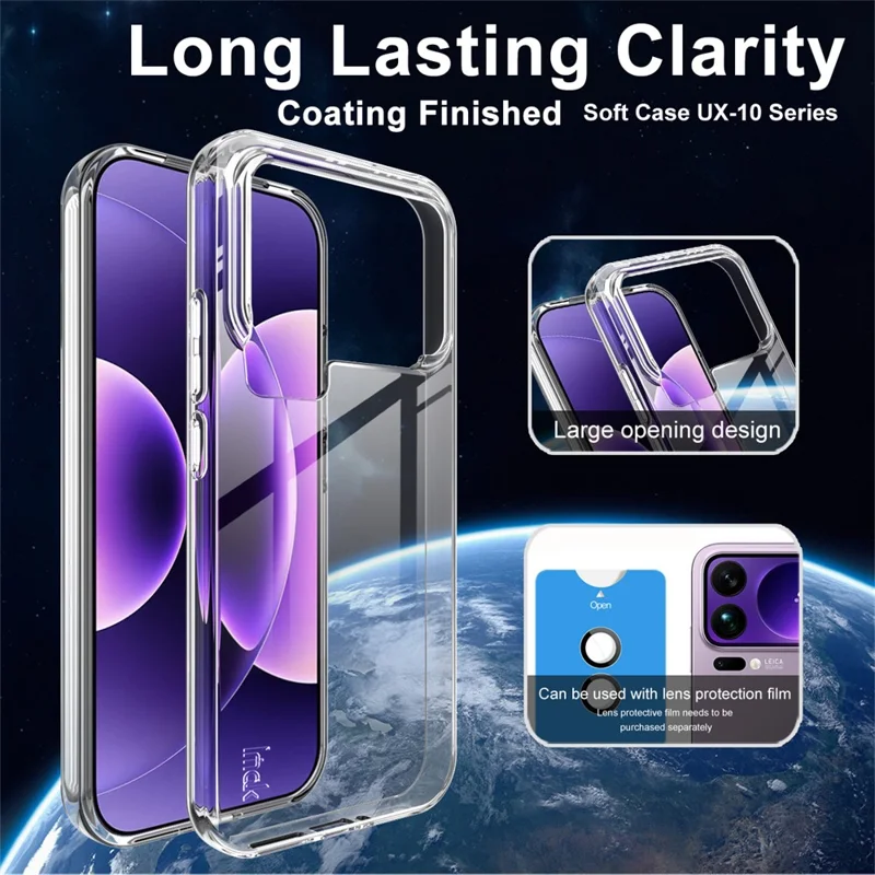 IMAK UX-10 Series For Xiaomi 17 Pro Max Clear Phone Case Soft TPU Mobile Back Cover