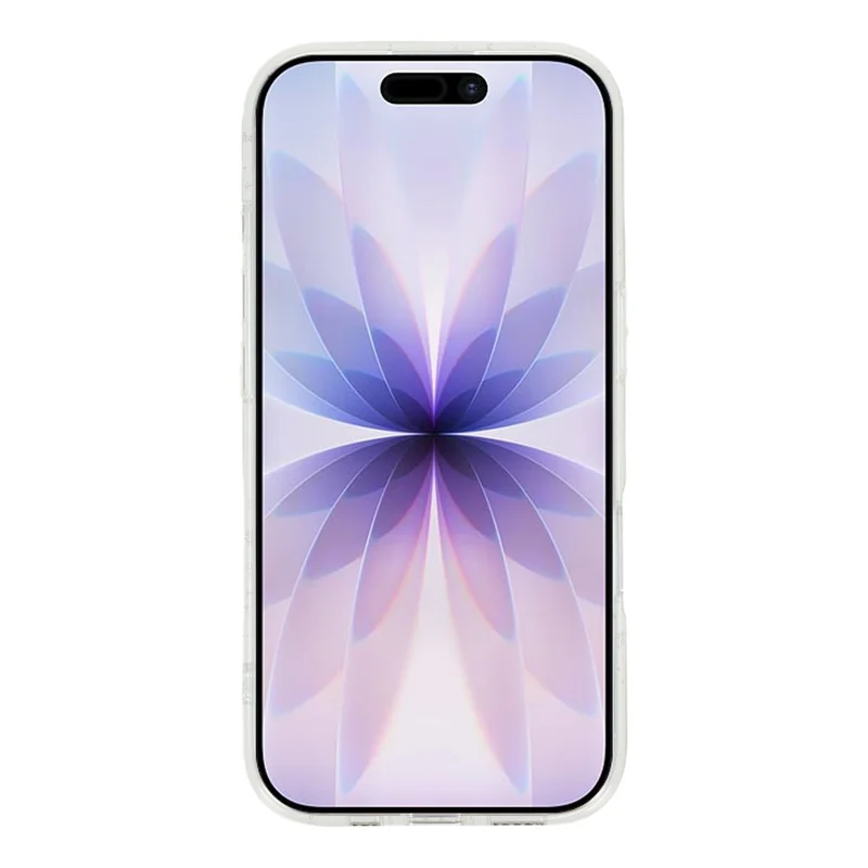 For iPhone 17 Case Shimmering Starry Stripe Pattern TPU + PC Phone Cover Compatible with MagSafe - White