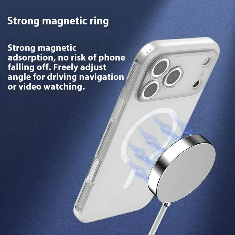 Q.COO für iPhone 17 Pro Max Magnetische Hülle Stoßfest TPU Handyhülle Kompatibel mit MagSafe - Leichter Sandfarbener Orange