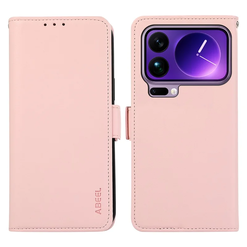 ABEEL för Xiaomi 17 Pro Max låda Läder mobilhölse med RFID-blockerande plånbok - Rosa