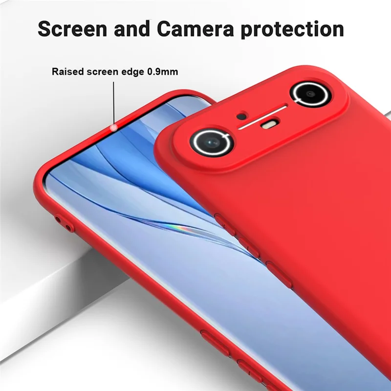 For TECNO Pova Slim 5G  /  Spark Slim 4G Liquid Silicone Case Phone Back Cover with Hand Strap - Red