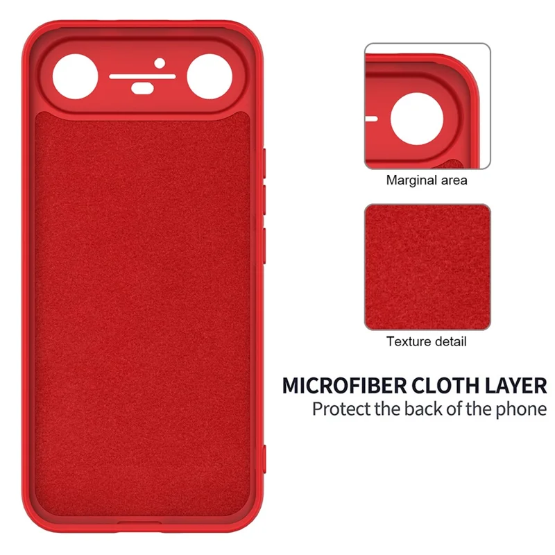 For TECNO Pova Slim 5G  /  Spark Slim 4G Liquid Silicone Case Phone Back Cover with Hand Strap - Red