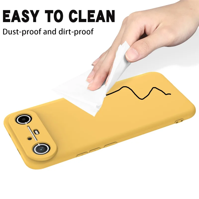 For TECNO Pova Slim 5G  /  Spark Slim 4G Liquid Silicone Case Phone Back Cover with Hand Strap - Yellow