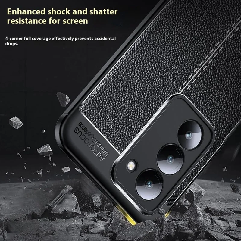 Xiaomi Redmi 15 5G (Global) (169 mm) taske med loddentekstur i TPU, fleksibel telefonbeskyttelse, sort