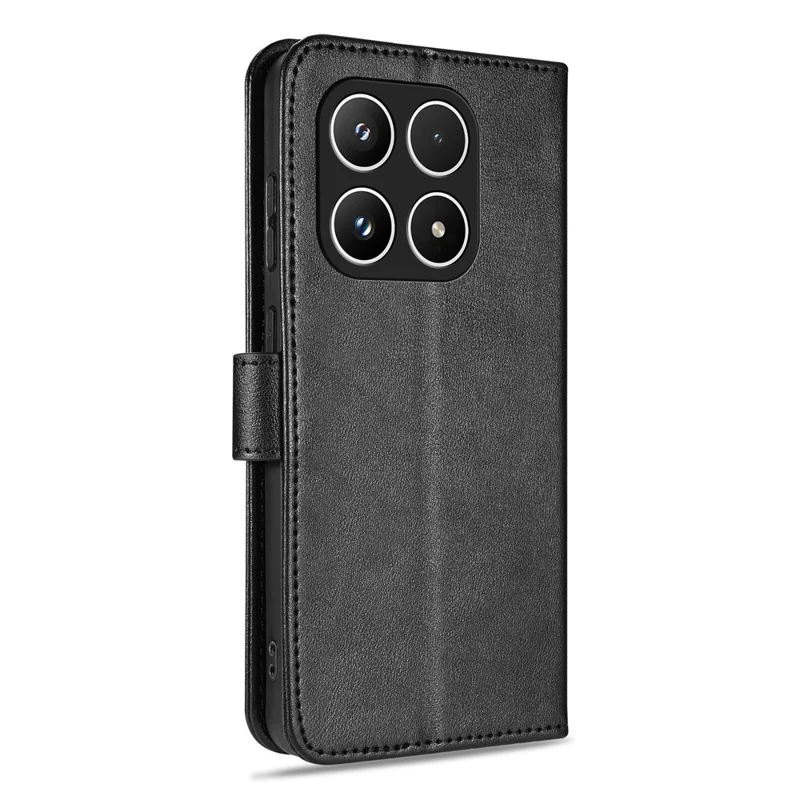 AZNS Etui na Xiaomi 15T, antyrysikowe etui z półprzezroczystej skóry PU z podstawką i portfelem - Czarny
