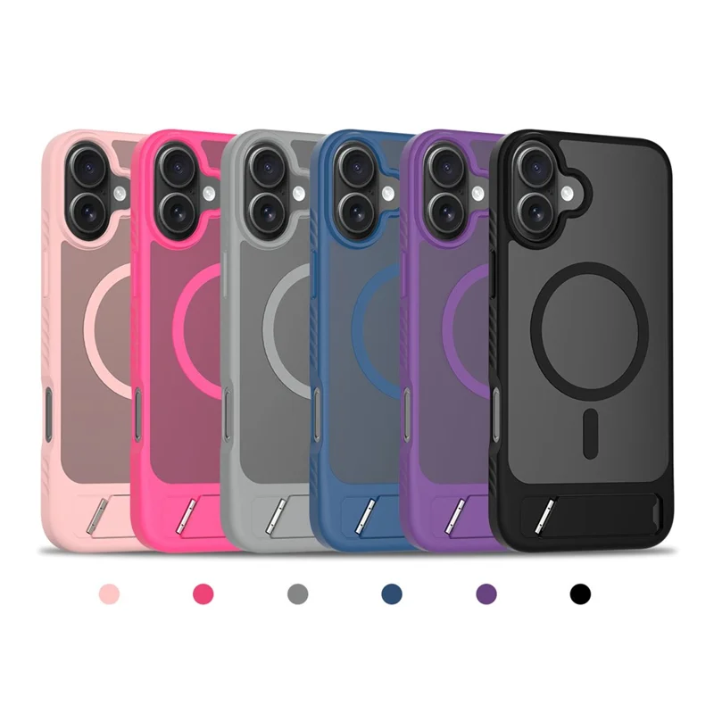 Großeinkauf für iPhone 16 Plus Hülle kompatibel mit MagSafe Skin Feel PC + TPU Ständer Handyhülle - Saphir