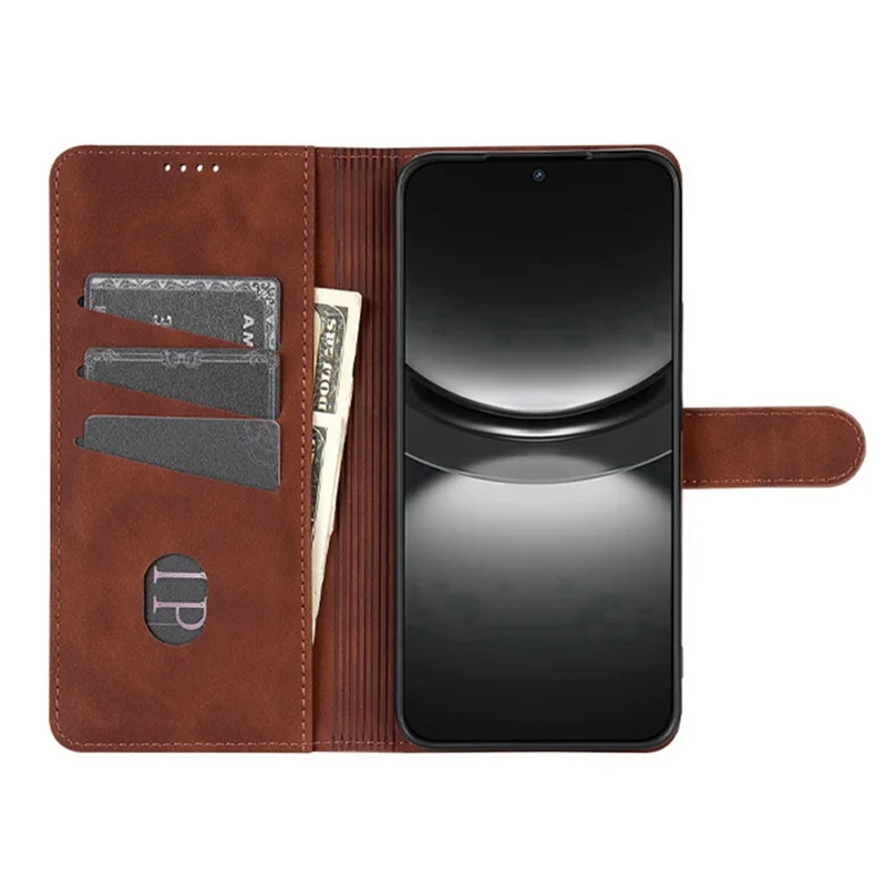 AZNS For Xiaomi 17 Case PU Leather Wallet Phone Cover - Brown