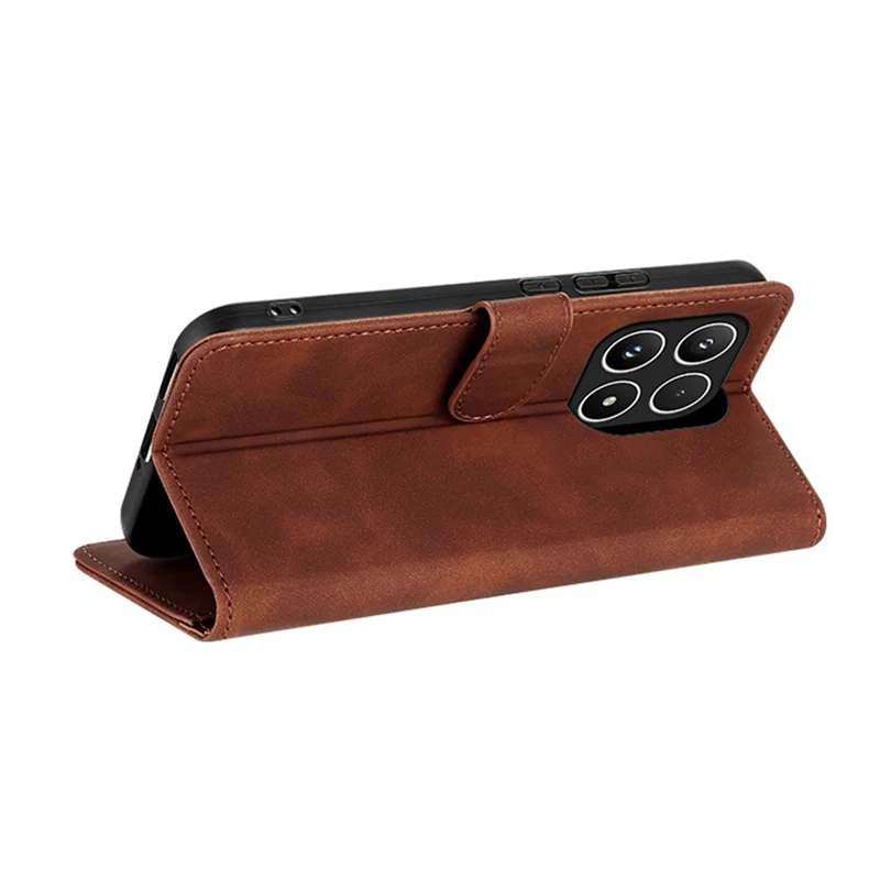 AZNS For Xiaomi 17 Case PU Leather Wallet Phone Cover - Brown