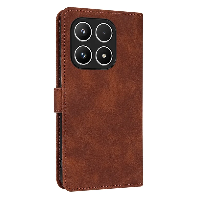 AZNS For Xiaomi 17 Case PU Leather Wallet Phone Cover - Brown