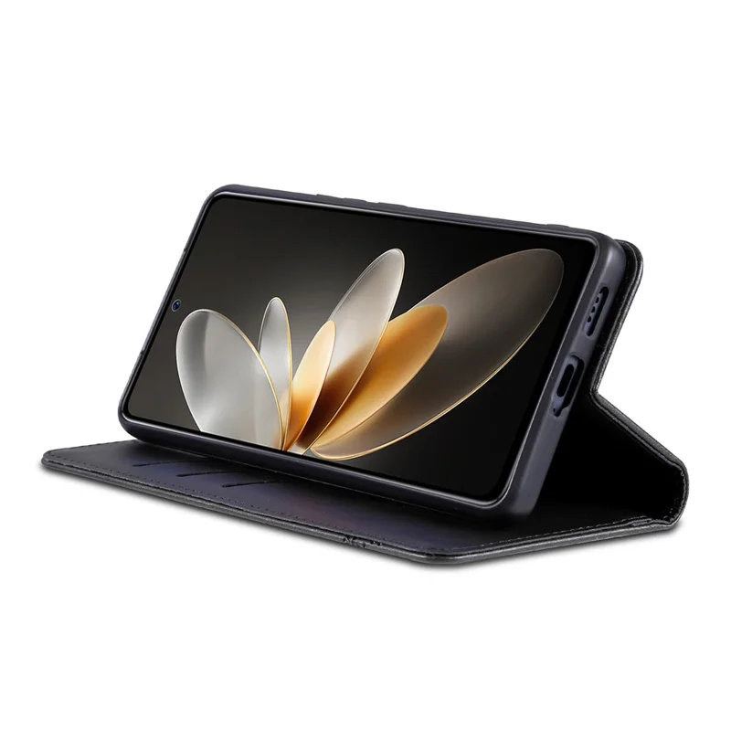 AZNS voor Oppo A6 Pro 5G hoesje Koeienhuidstructuur PU Leren Portemonnee Telefoonhoes - Zwart