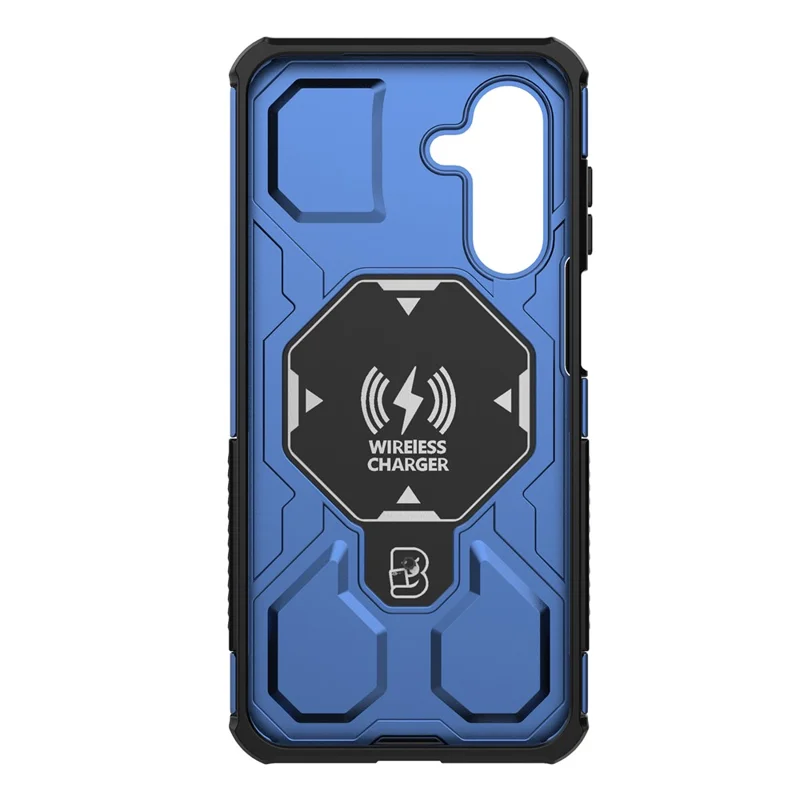For Samsung Galaxy A17 5G / 4G Magnetic Case Rotating Metal Kickstand Shockproof PC + TPU Phone Back Cover - Dark Blue