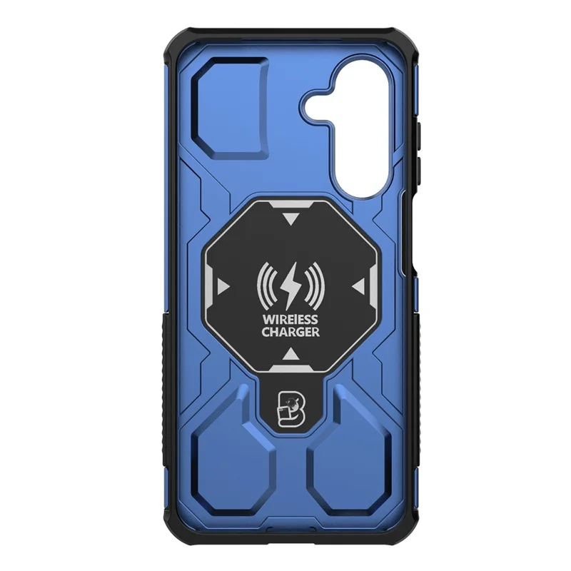 For Samsung Galaxy A26 5G Magnetic Case Rotating Metal Kickstand Shockproof PC + TPU Phone Back Cover - Dark Blue