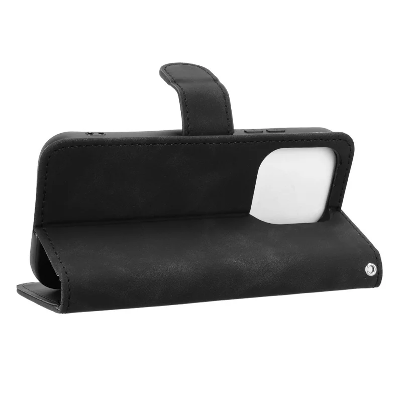 For Xiaomi 17 Leather Case Skin Feel Anti Drop Wallet Flip Phone Cover - Black