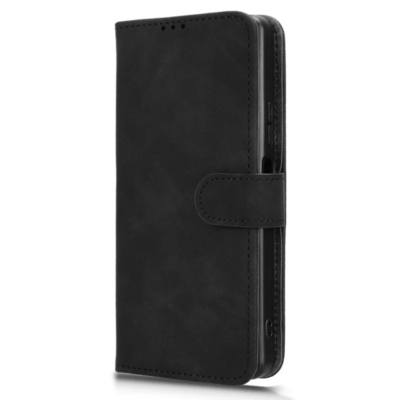 For Cubot X100 Leather Case Skin Feel Anti Drop Wallet Flip Phone Cover - Black