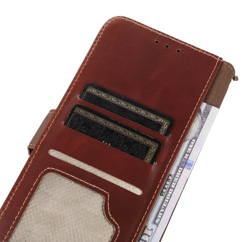For Xiaomi 17 Pro Max Case RFID Blocking Genuine Cow Leather Wallet Phone Cover - Brown